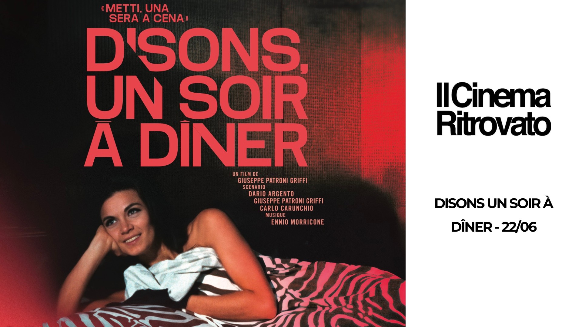 DISONS UN SOIR À DÎNER AU FESTIVAL DE BOLOGNE
